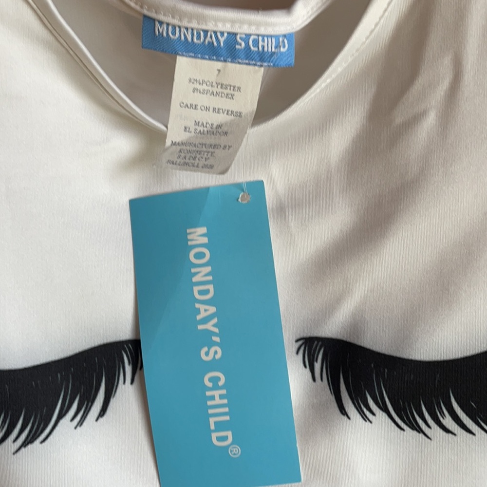 Monday’s Child white eyelashes Front-knot top. Girls Size 7 NWT - Picture 6 of 10